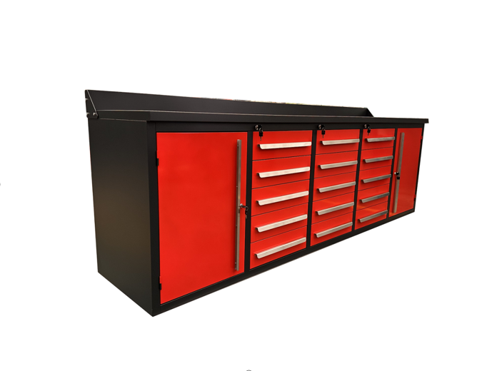Customized Support Powder Coated Stainless Steel Workbench Trolley for Garage Storage