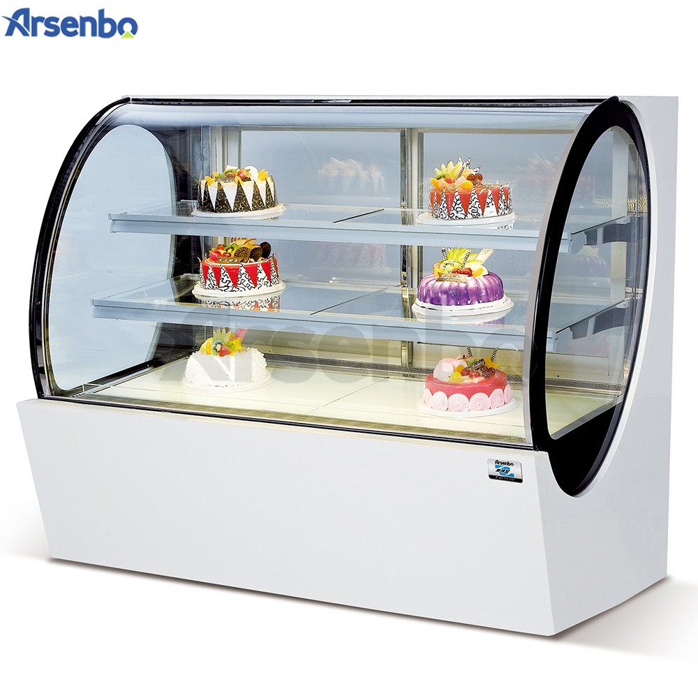 Upright 50HZ Cake Display Refrigerator Multiscene Wear Resistant