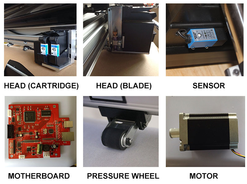 Red / White Color CAD Cut Machine Video Tech Supporting AC220V 50Hz