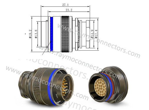 Custom Heat Resistant Electrical Connectors 0L Size Plug With Cable Assemble