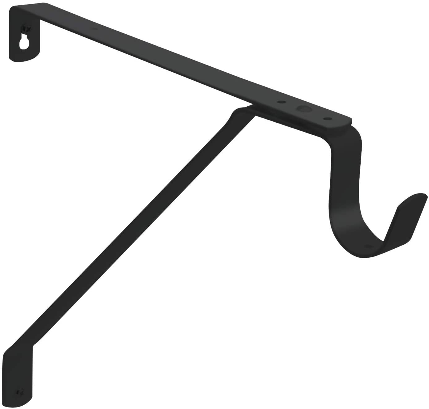 Standard Closet Curtain Rod Support Holder Bracket with Heavy Duty Metal Steel Bracket
