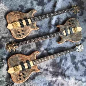  Custom Alembics Grand Style Burst Maple Top 4 Strings Neck Through Body Electric Bass Guitar Manufactures
