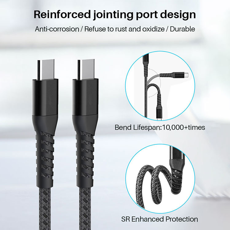 3A USB 2.0 Type C Cable 3m Braided USB C Charging Cable