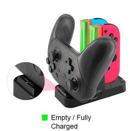 Type C Switch Charger Dock , Controller Charger Dock With Charging Indicator