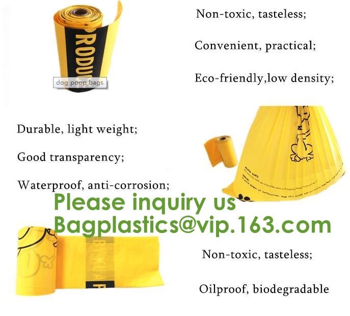 Manufacture 100% biodegradable Home compost or OK compost Durable Supermarket food waste garbage bags, bagease, package