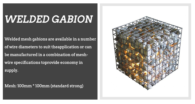 1*1*1m Gabion Fence System Pvc Coated Electrical Galvanize