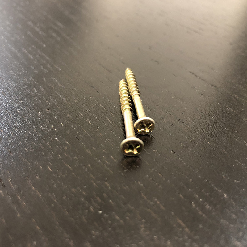M2.5x35mm Yellow Zinc Cross Recessed Countersunk Head Screw for Chipboard