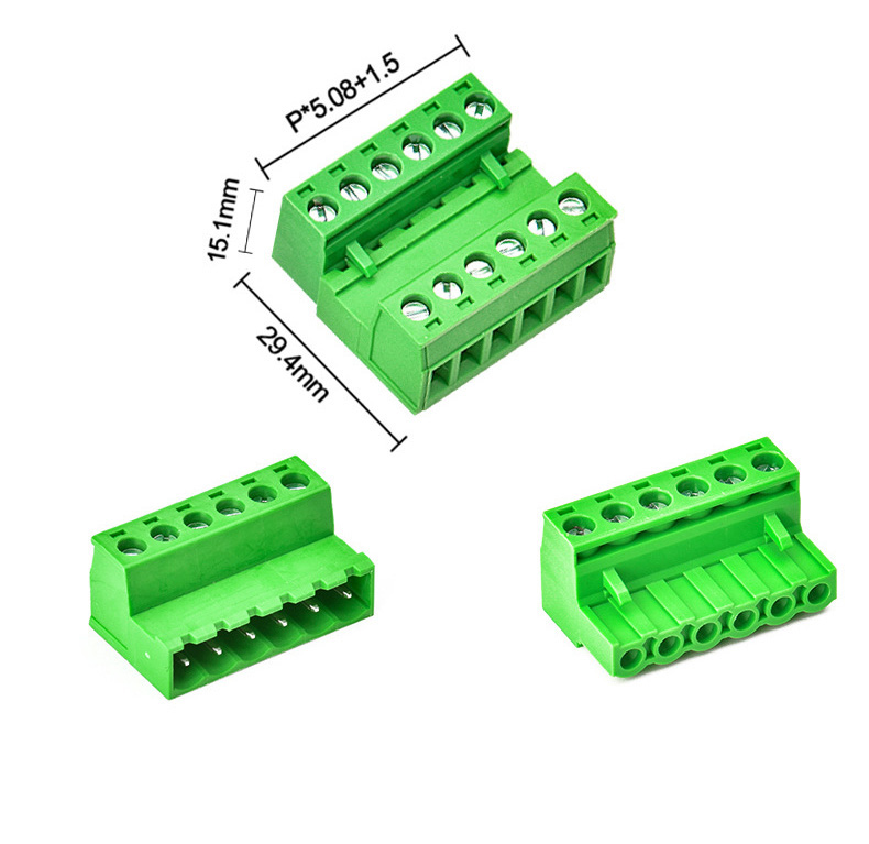 2-24 Pin Screw Connector for Green PCB Terminal Block Aerospace Electrical Wiring