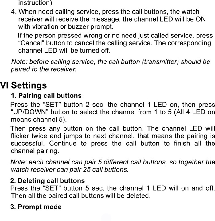 wireless emergency apparatus portable nurse call bell system for disabled or senior nursing centre