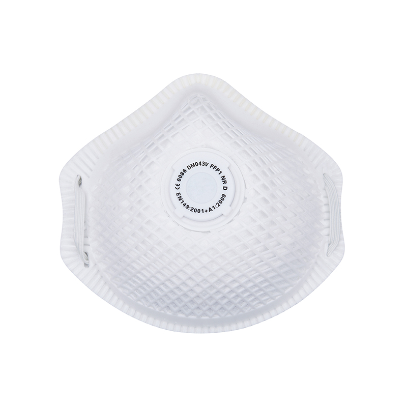 DM043V -3 Valved Respirator Anti Dust Face Mask with Air Filter for Construction Cleaning