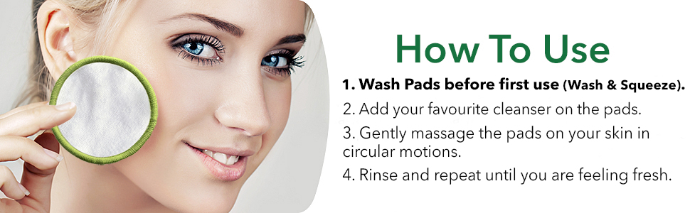 reusable cotton rounds makeup remover pads environmentally zero waste pads for face pad bamboo eco
