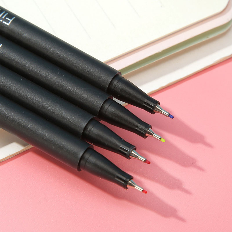 Watercolor Art Marker Pen Set of 12 Fine Point Markers for Writing and Fineliner Art