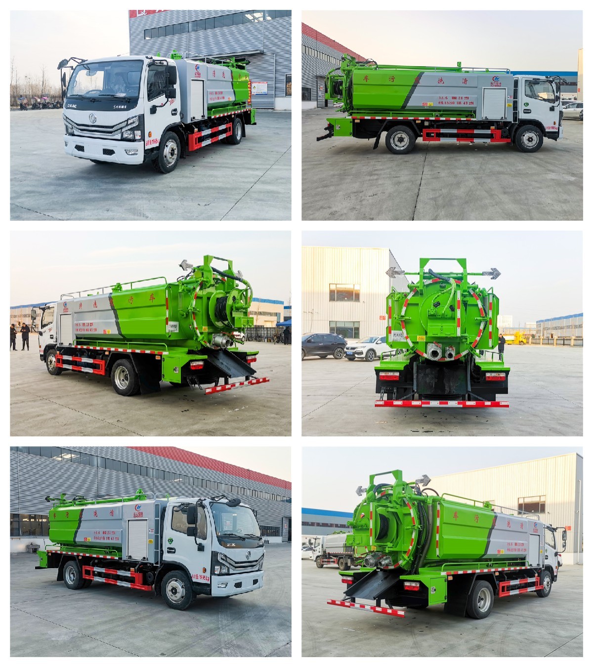 4x2 Chinese Dongfeng 10000 Liters Vacuum Sewage Clean And Suction Truck With Water Tank And Sewage Tank