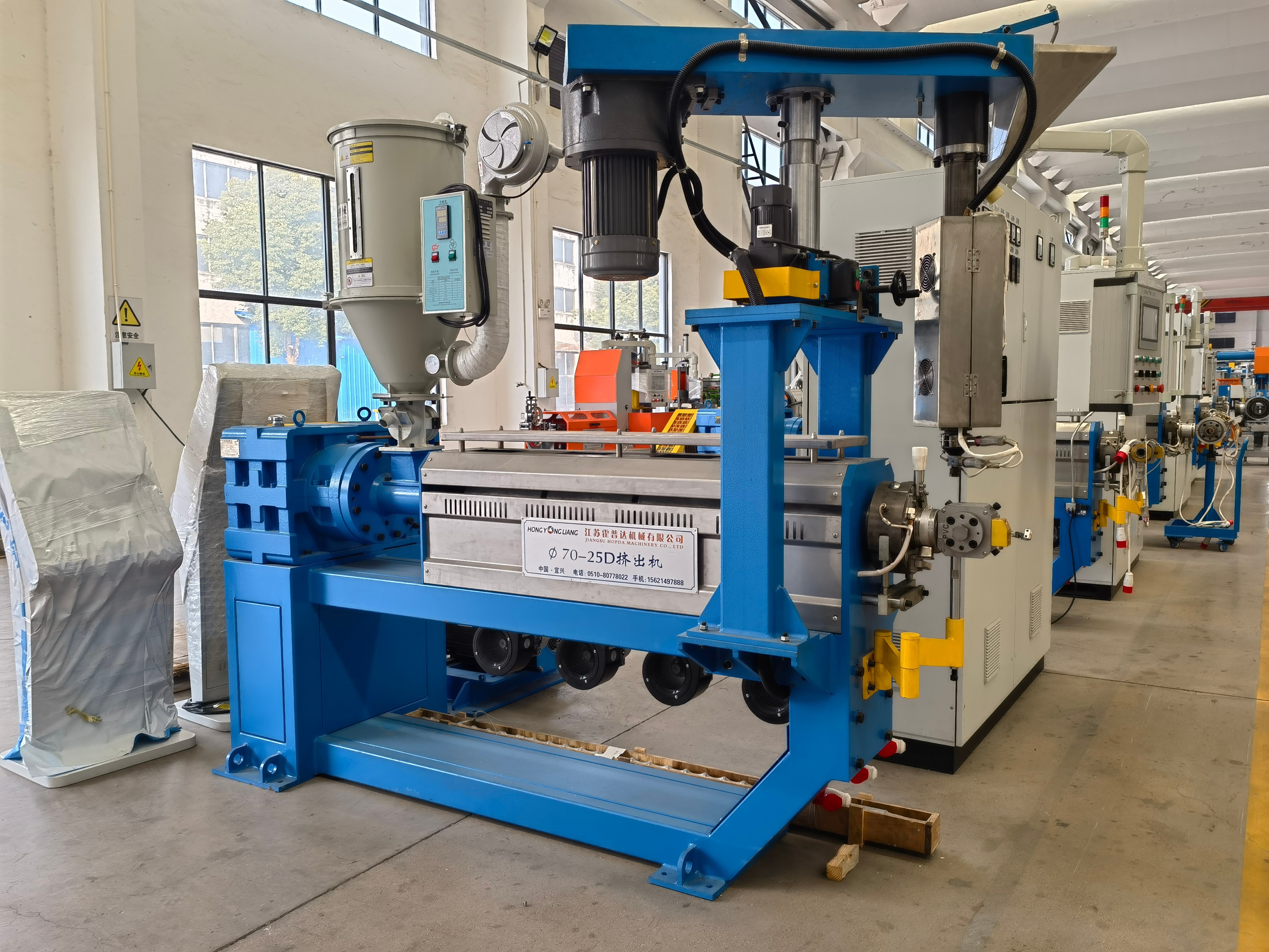 80mm High Speed Cable Extruder Insulation And Sheathing With PE PVC XLPE