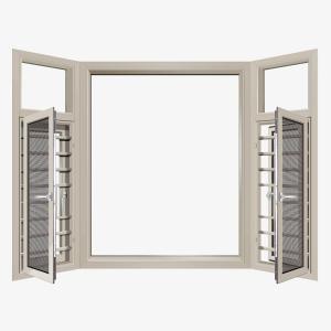 Double Glazing Bulletproof Aluminium Frame Windows Commercial With Mosquito Net