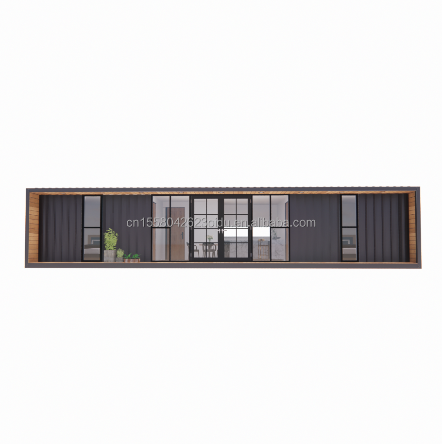Main Structure Galvanized Steel Square Tubes Luxury 2 Bedrooms Flat Container Module for Convenient House in 20ft or 40ft