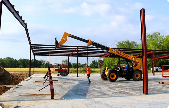 Light Prefab Building Steel Structure Workshop with C.Z Shape Steel Channel Purlin Made