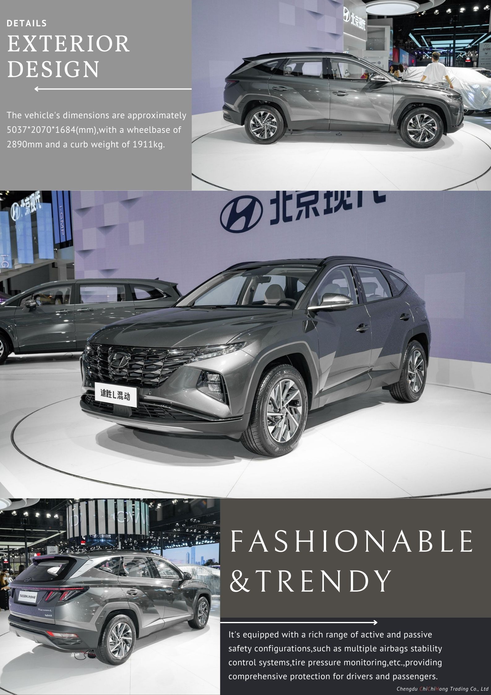 Multi-function Steering Wheel Compact SUV 2024 Beijing Hyundai Tucson 5-door 5-seater
