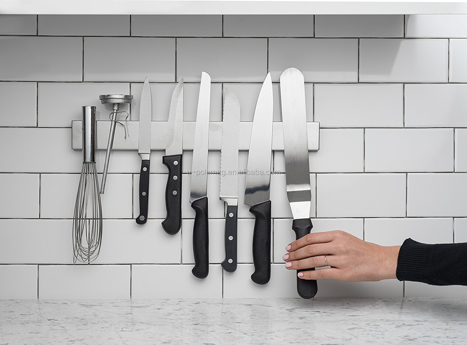 Say Goodbye to Cluttered Countertops Self Adhesive Knife Magnet for E-commerce Stores
