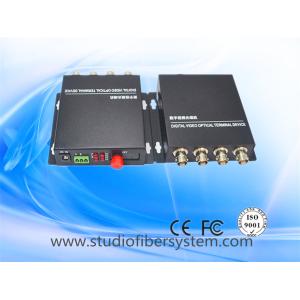 4ch analog video fiber transmitter and receiver with rs422/232/485 or analog