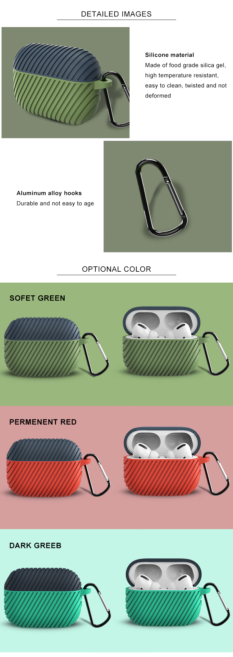 OEM Protective Waterproof Silicone Earphone Case Cover