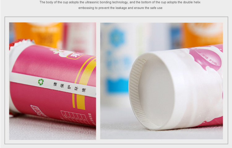 180ml Cold Drink PE Coating Paper Yogurt Cup Food Grade With Foil Lid