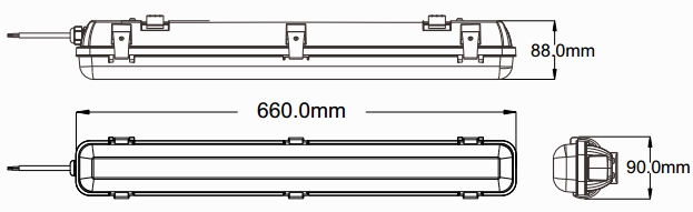 SAA TUV ERP GS CB SMD2835 6500K 1200mm high efficiency led tri-proof light