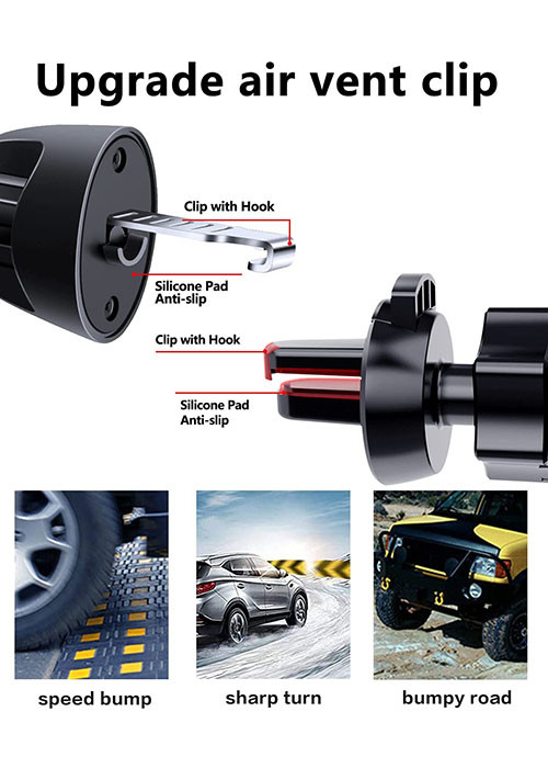 Dashboard Windshield Air Vent Phone Mount Adjustable 9.5cm Width