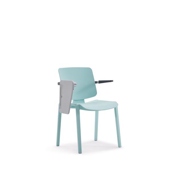 Quality Modern PP Stackable Training Room Chairs with Writing Tablet for sale