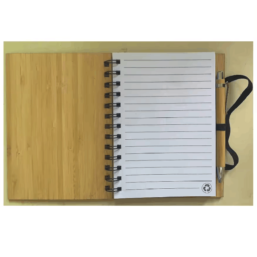 BookFactory Journal/Writing Notebook/Blank Diary- Wooden Book Cover