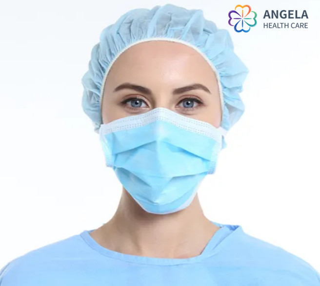 Surgical 3 Ply Earloop Face Mask For Patient Protection,Blue Disposable Face Mask