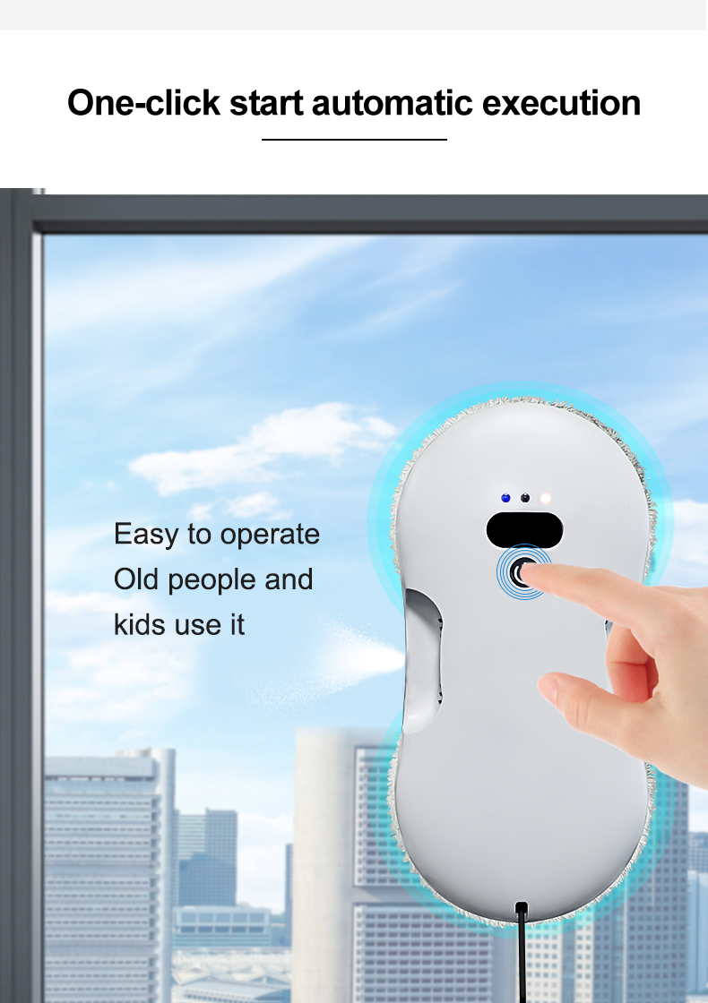 Rise Exterior Window Cleaning Robot with German Operating Language and 500mAn Battery