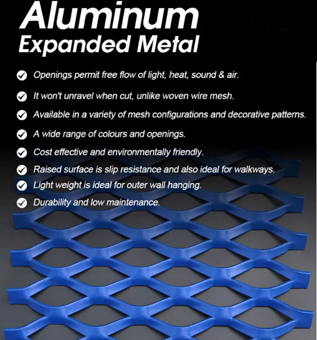 6mm Architectural Decorative Aluminium Diamond Mesh Sheet For Curtain Wall Covering