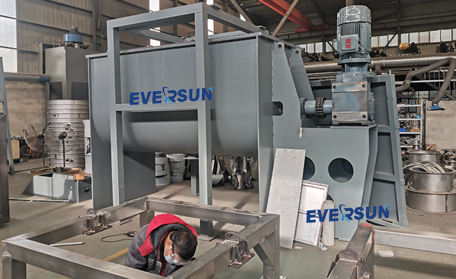 Automatic 250 Kg Spiral Ribbon Mixer Pepper Powder Mixing Machine For Glaze