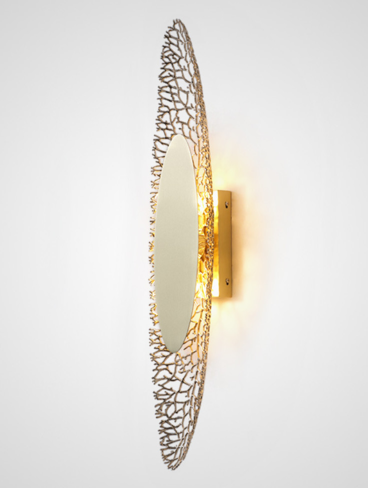 Light luxury modern art wall lamp designer personality creative bedroom bedside living room background wall decoration lamp