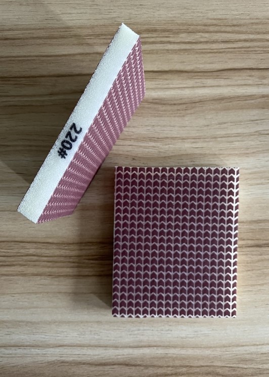 Rhombus Sanding Foam Sponge Pad Aluminum Oxide Double Face Washable
