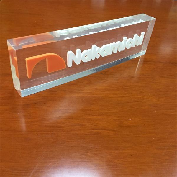 2016 high quality destop clear acrylic photo blocks wholesale / Paperweight