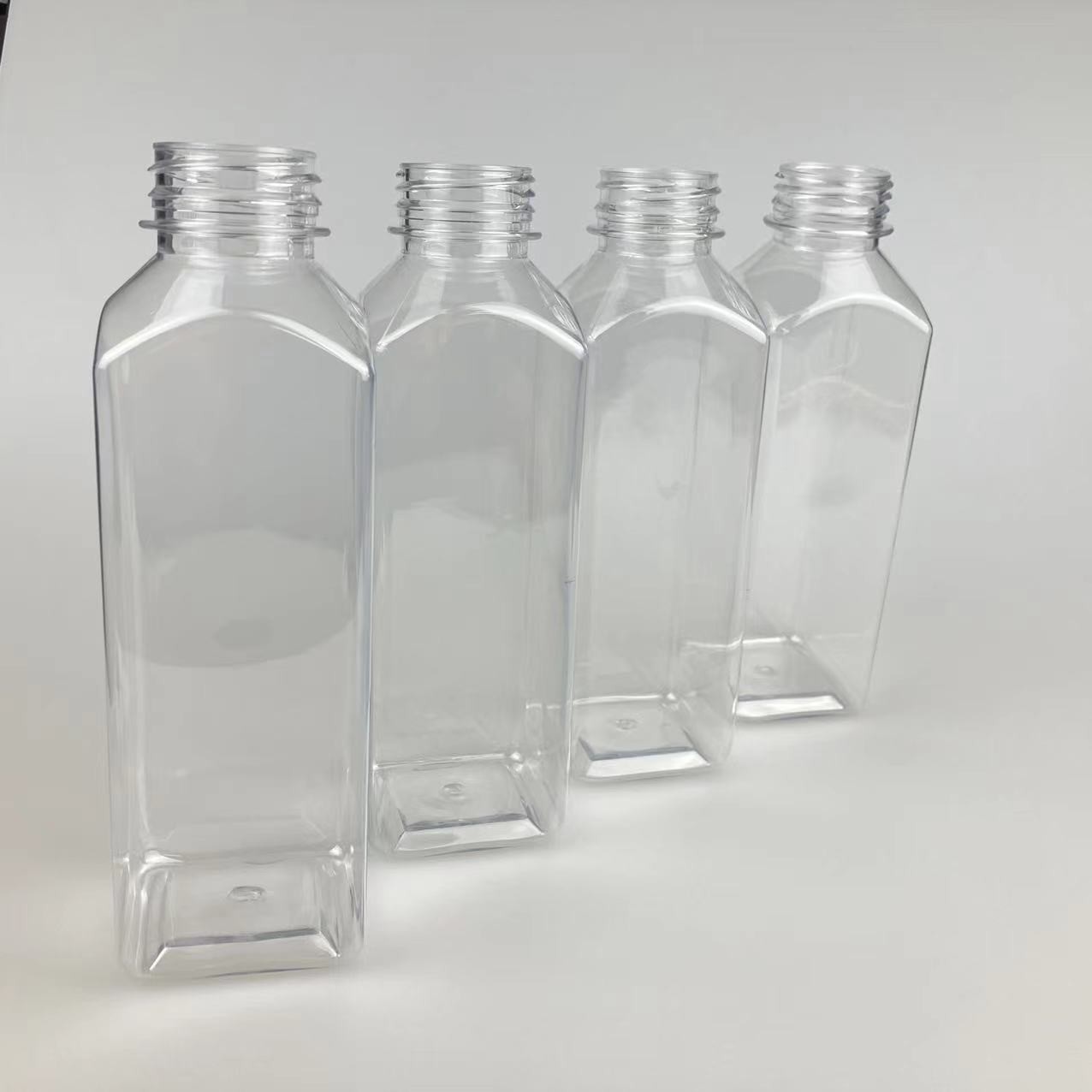 60ml 120ml 250ml 350ml 500ml Square JUice Bottle With Black Lid