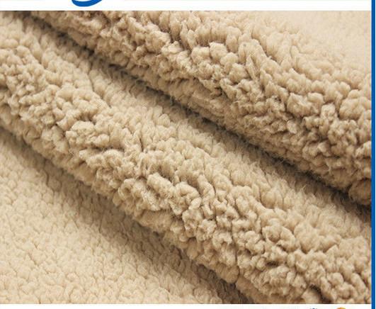 polyester fake sherpa fur faux sheep for making winter coat boots lining cushion