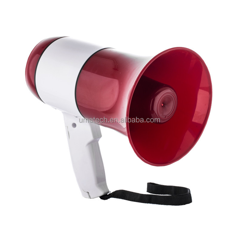 30W Rechargeable USB/TF Handheld Megaphone Blue-White/Red-White Reach Outdoor up to 500m