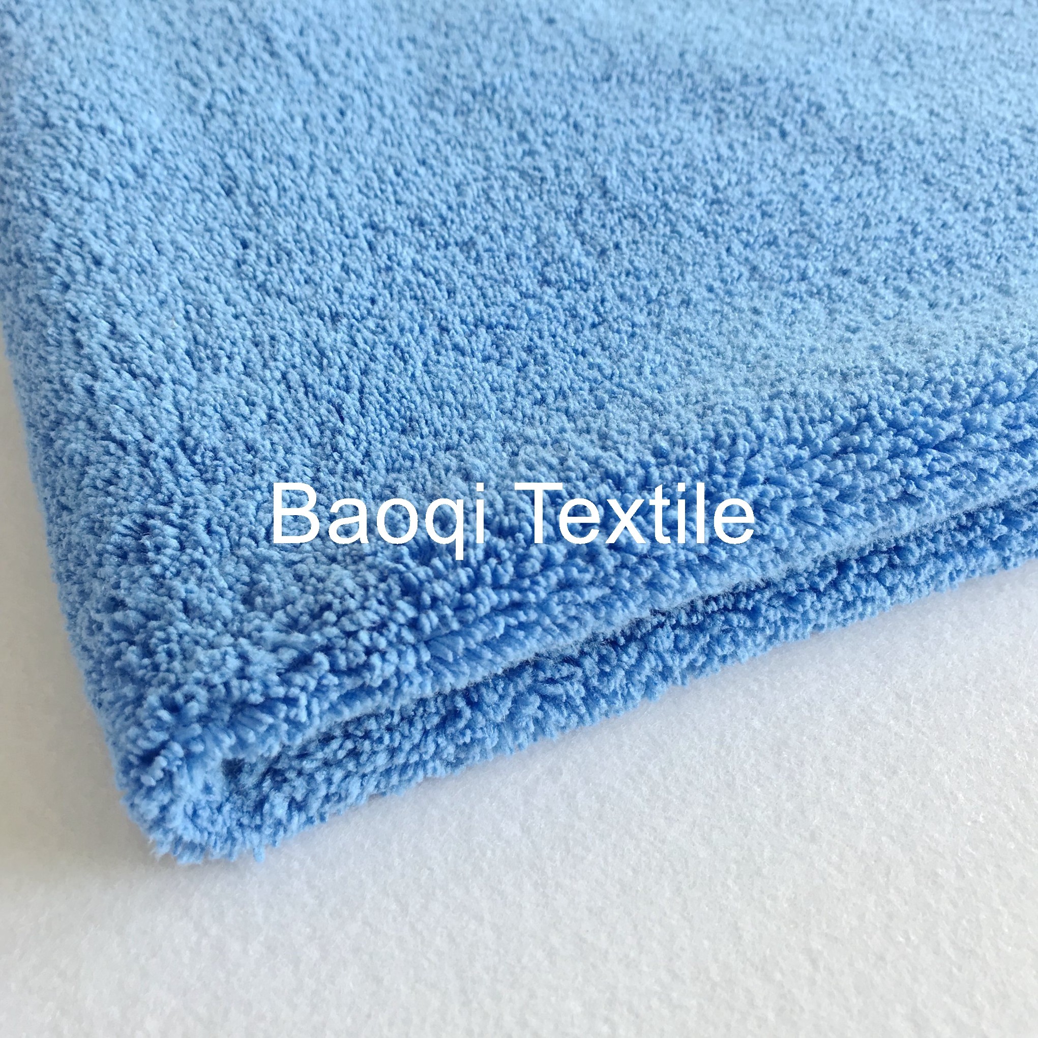 Blue color kitchen dish towels , car drying towel,thick double sides microfibe100% polyester car drying fabric