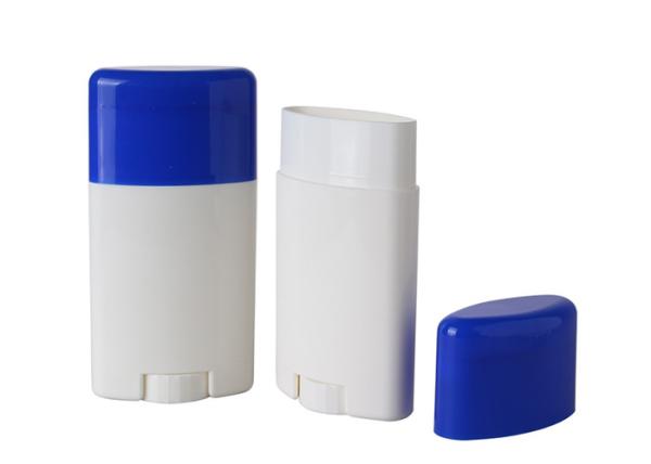 ISO Empty Cosmetic Packaging PP Oval Shape Stick Deodorant 50g Twist Up