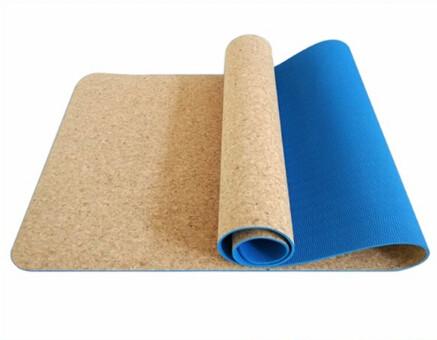 Customized Color Popular Hot Sale Custom Logo Eco Friendly TPE Cork Yoga Mat for