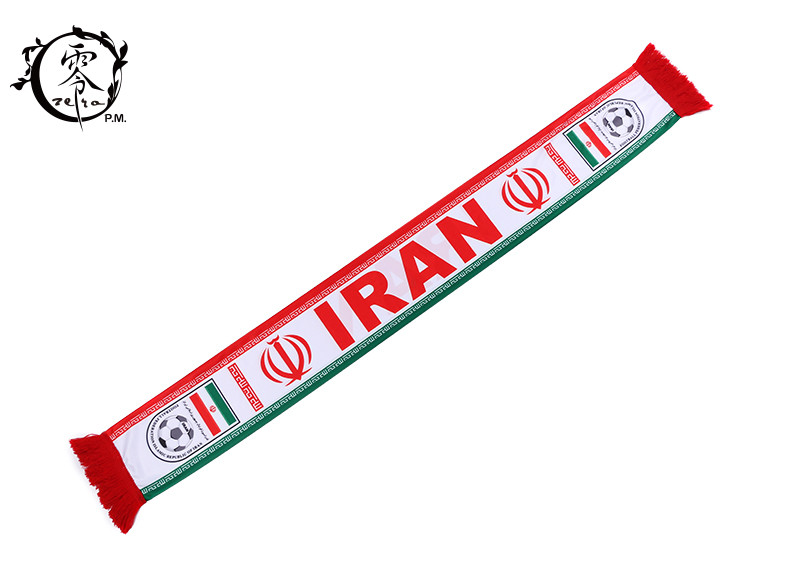 FIFA Iran Flag Warm Club Sublimation Scarf Printing With Logo