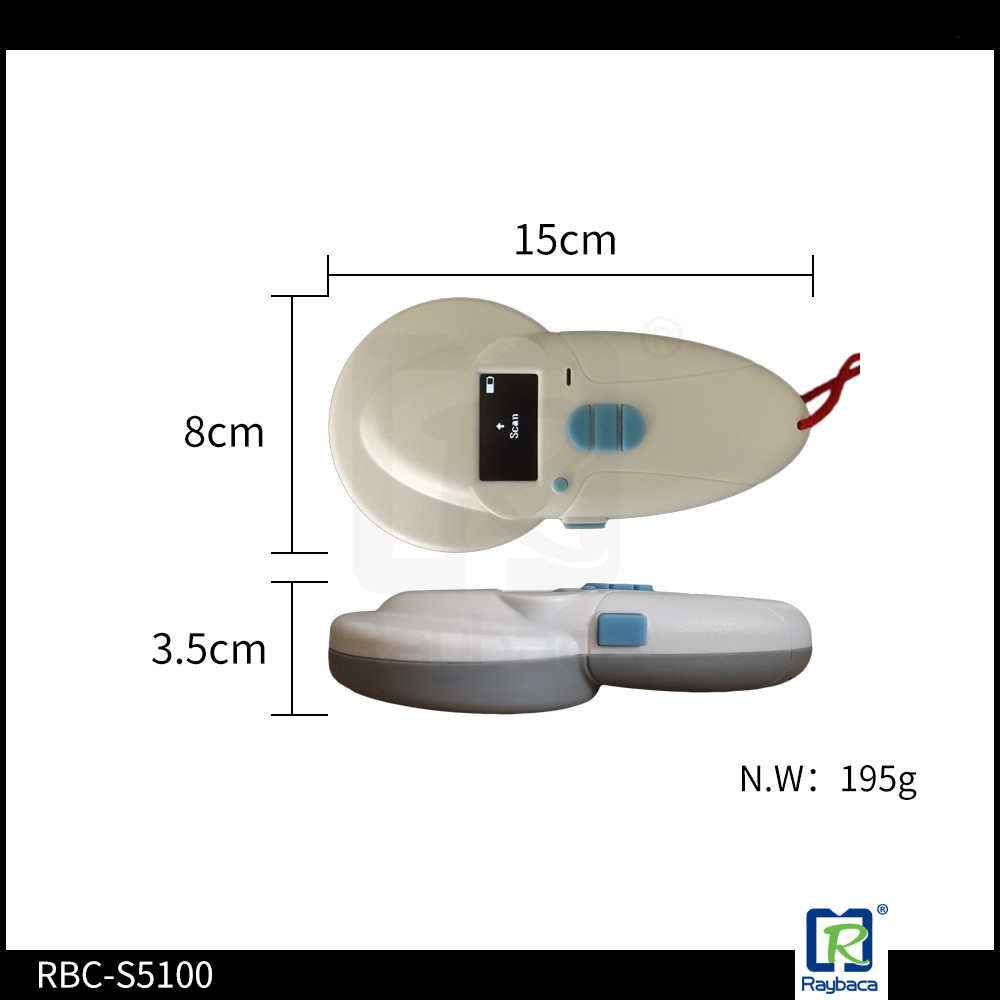 RBC-S5100 Pet Rfid Reader / LF Tag Reader 1400 MhA Battery Power ISO9001