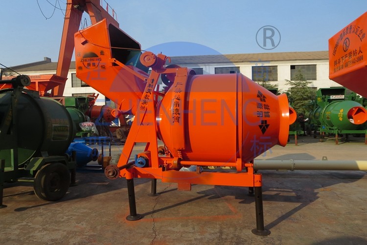 Small Electric JZC300 Moible Concrete Mixer Machine Reversible Drum Type Concrete Mixer