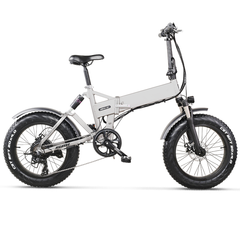 High Torque Folding Electric Fat Tire Bike 500W With 20 Inch LCD Display