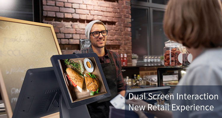 Supermarket POS Software with Thermal Printer 15.6" Main Display and Optional Scanner