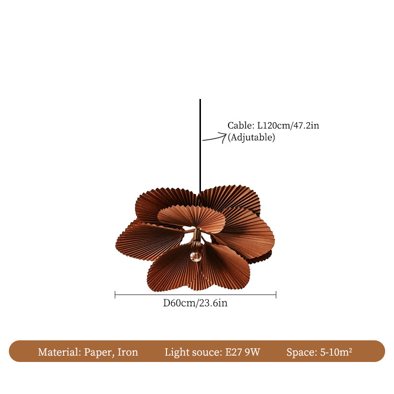 Wabi-sabi Paper Ceiling Lamp Living Room Shop Led Ceiling Chandelier Kitchen Island Pendant Lights(WH-AP-580)