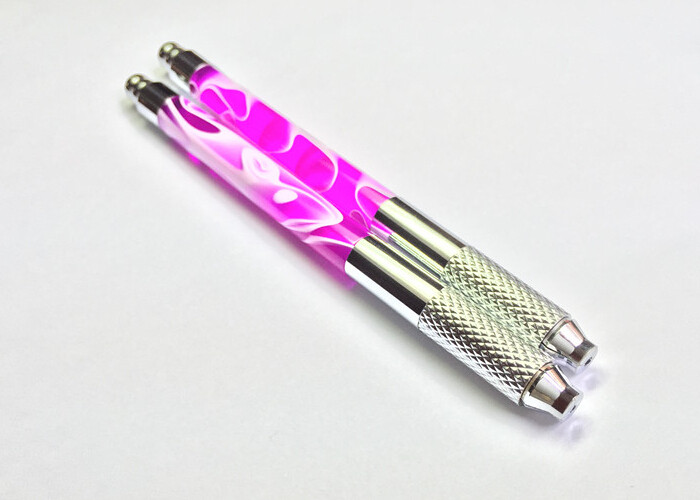 Crystal Eyebrow Hand Manual Tattoo Pen With Lock - Pin Device